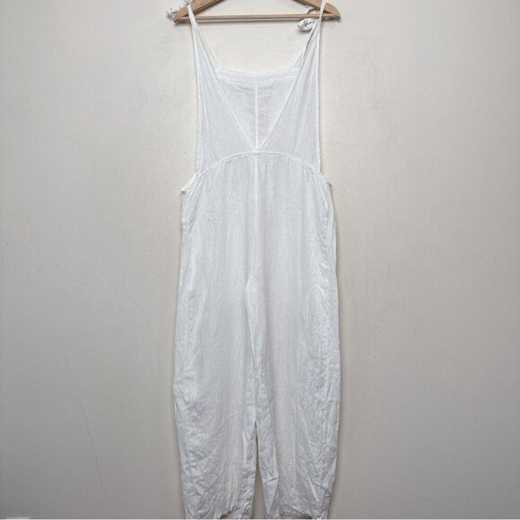 9Seed Womens M/L White Cotton Latigo Cropped Overalls - Picture 14 of 14